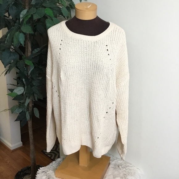 So Matte Chenille pullover sweater XXL  cream - Picture 1 of 13